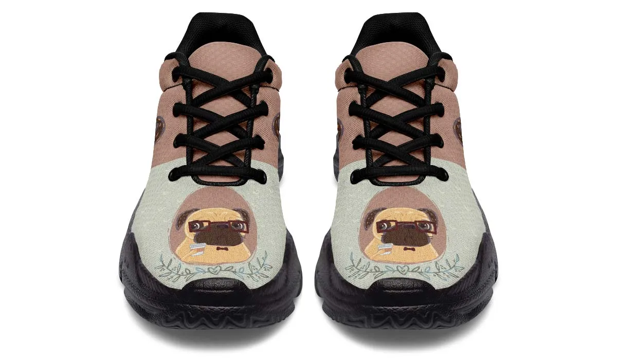 Coffee Pug Chunky Sneakers