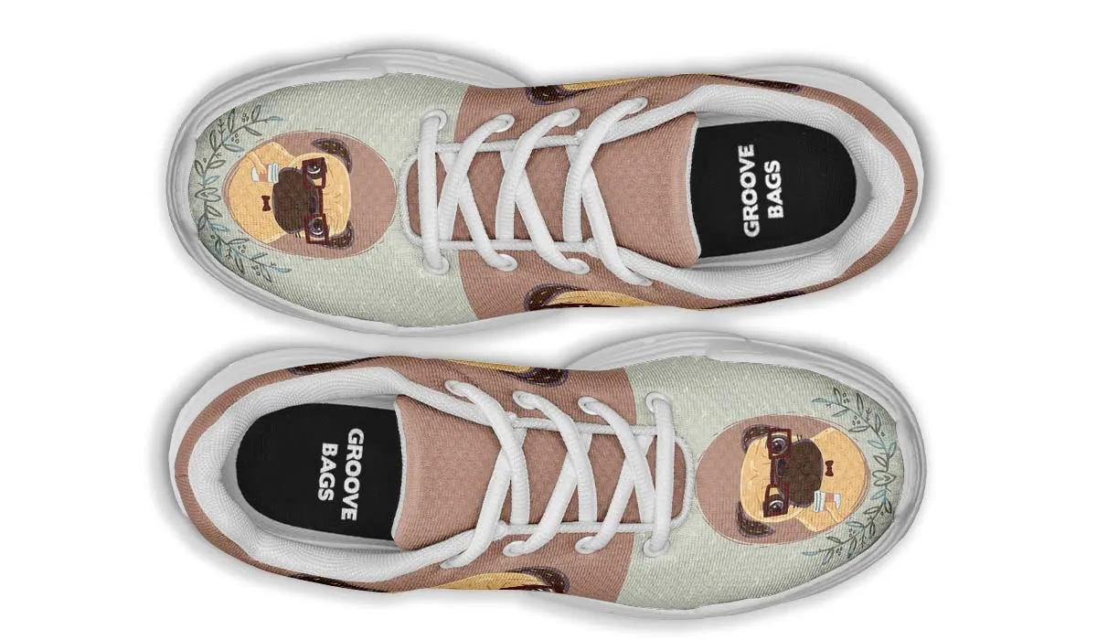 Coffee Pug Chunky Sneakers