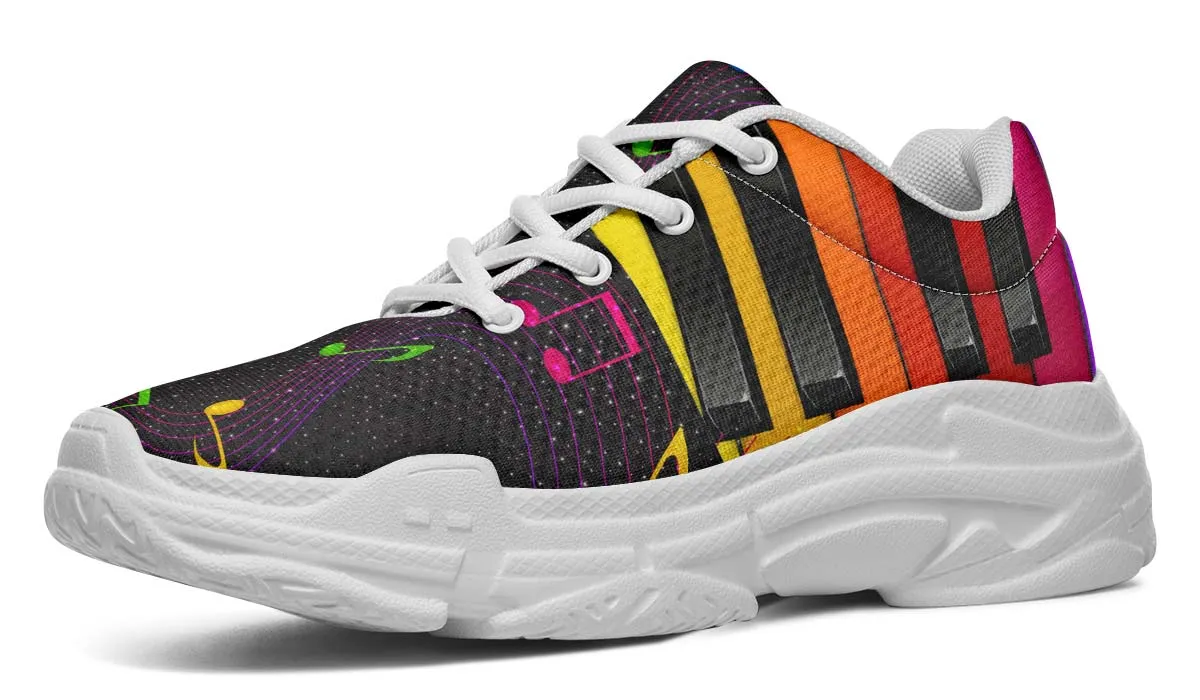 Colorful Piano Chunky Sneakers