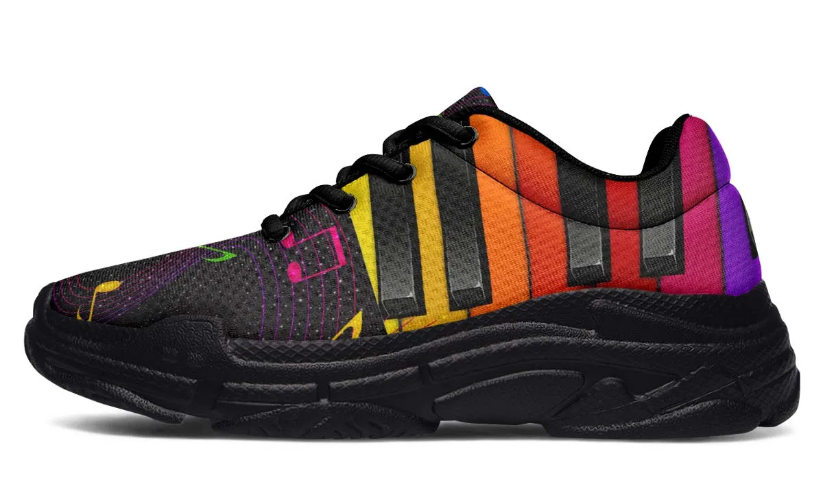 Colorful Piano Chunky Sneakers