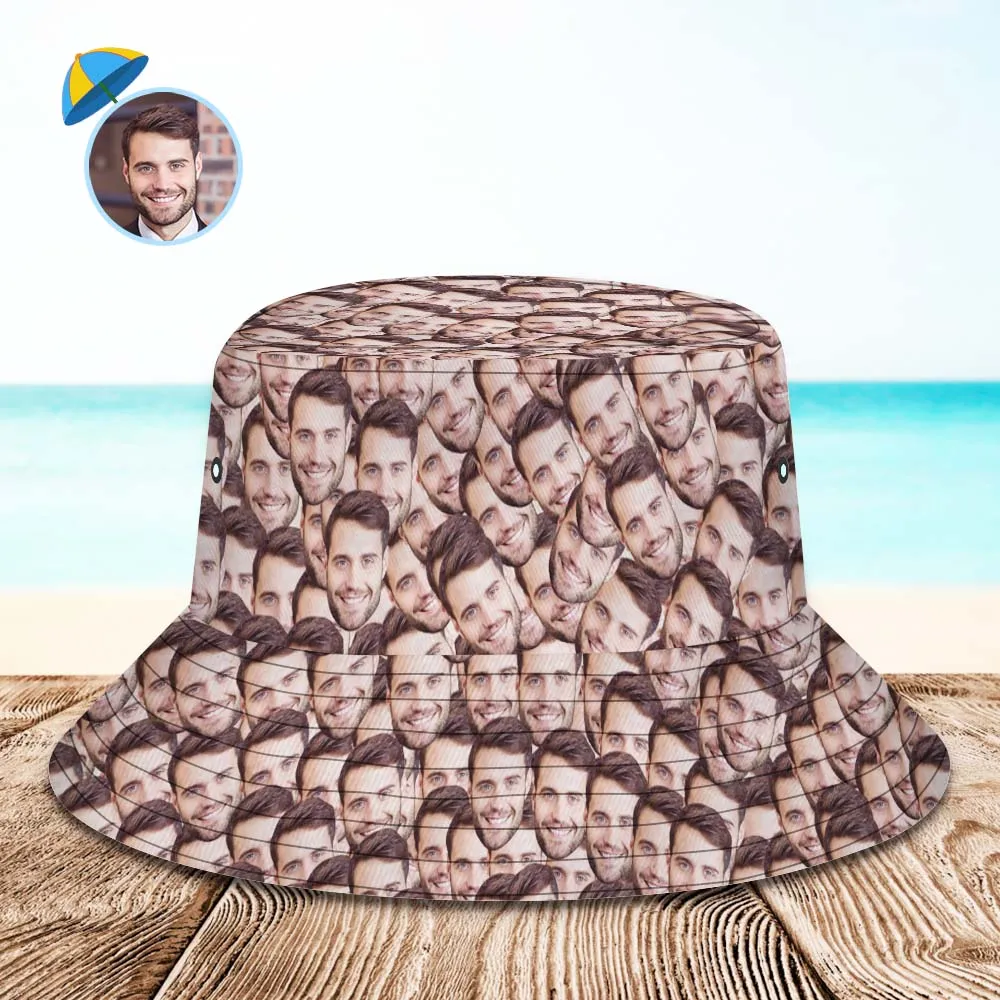 Custom Bucket Hat Unisex Face Mash Bucket Hat Personalised Wide Brim Outdoor Summer Cap Hiking Beach Sports Hats Gift for Lover