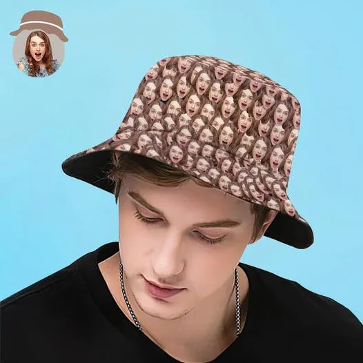 Custom Bucket Hat Unisex Face Mash Bucket Hat Personalised Wide Brim Outdoor Summer Cap Hiking Beach Sports Hats Gift for Lover