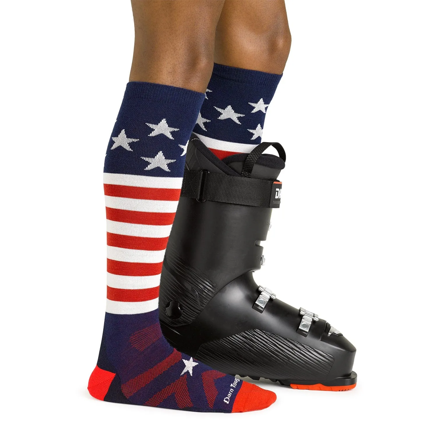 Darn Tough Captain Stripe OTC Lightweight Men's Snow Socks