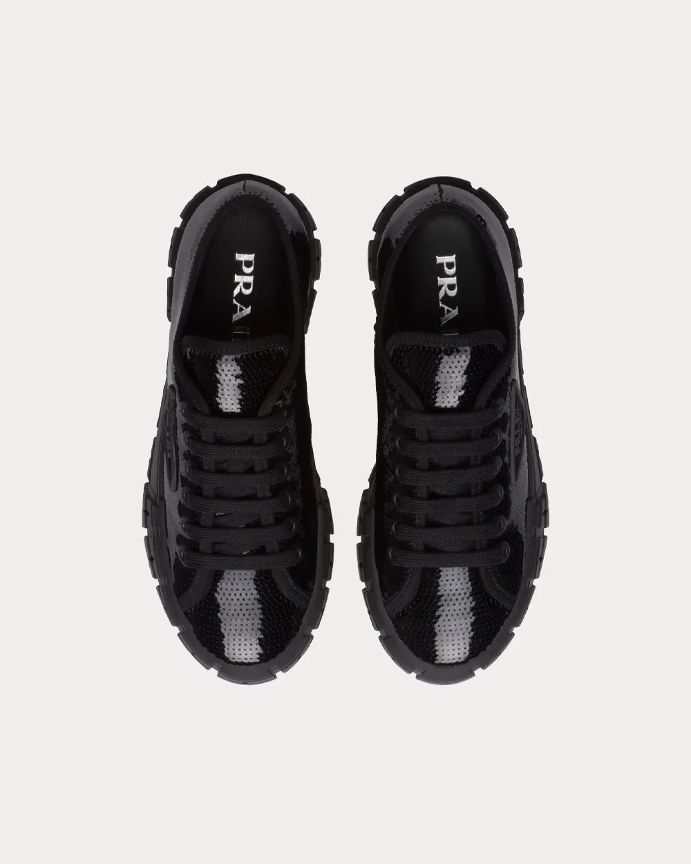 Double Wheel Sequin Black Low Top Sneakers