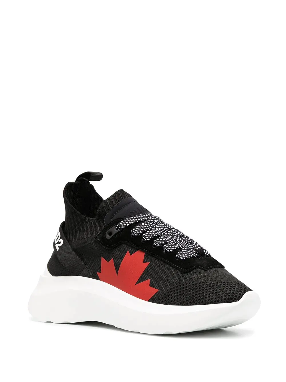 DSQUARED2 WOMEN Logo-motif lace-up sneakers Black