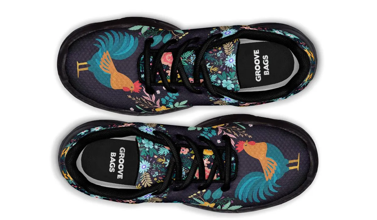 Floral Rooster Chunky Sneakers