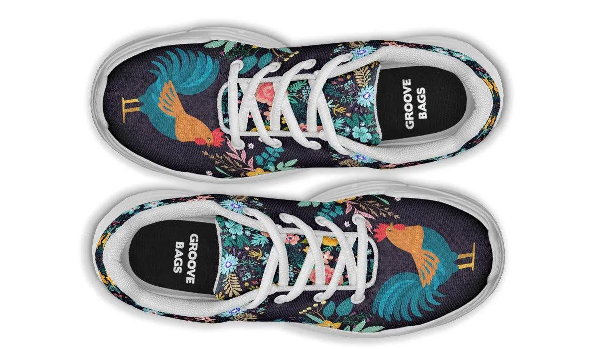 Floral Rooster Chunky Sneakers