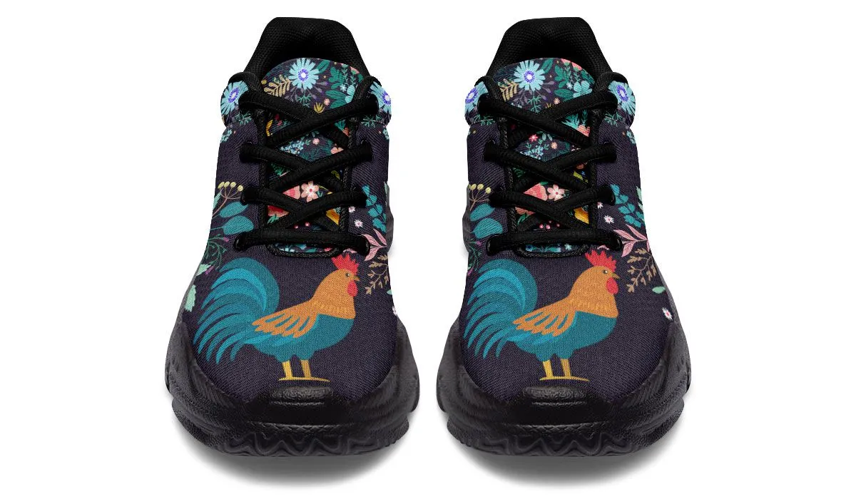 Floral Rooster Chunky Sneakers