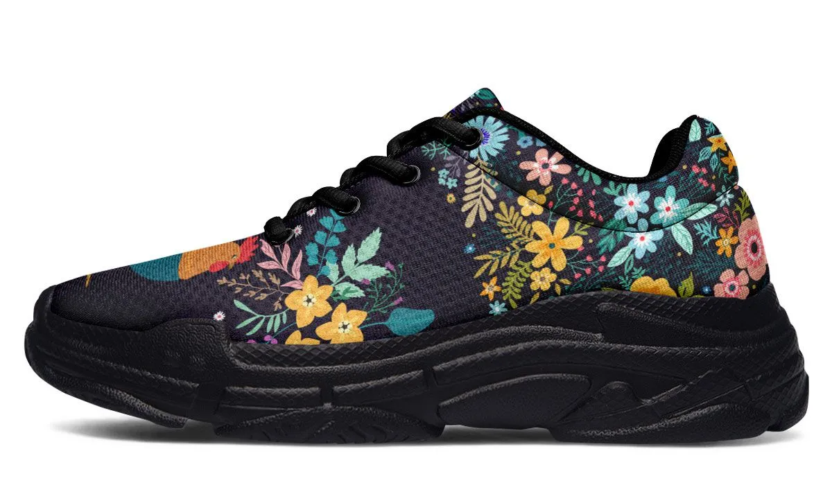 Floral Rooster Chunky Sneakers