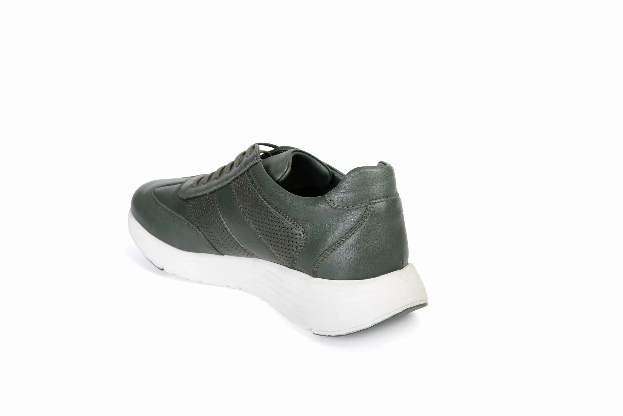 FOOT FEDERATION CITY LACE-UP SNEAKER MENS SHOE ARMY GREEN
