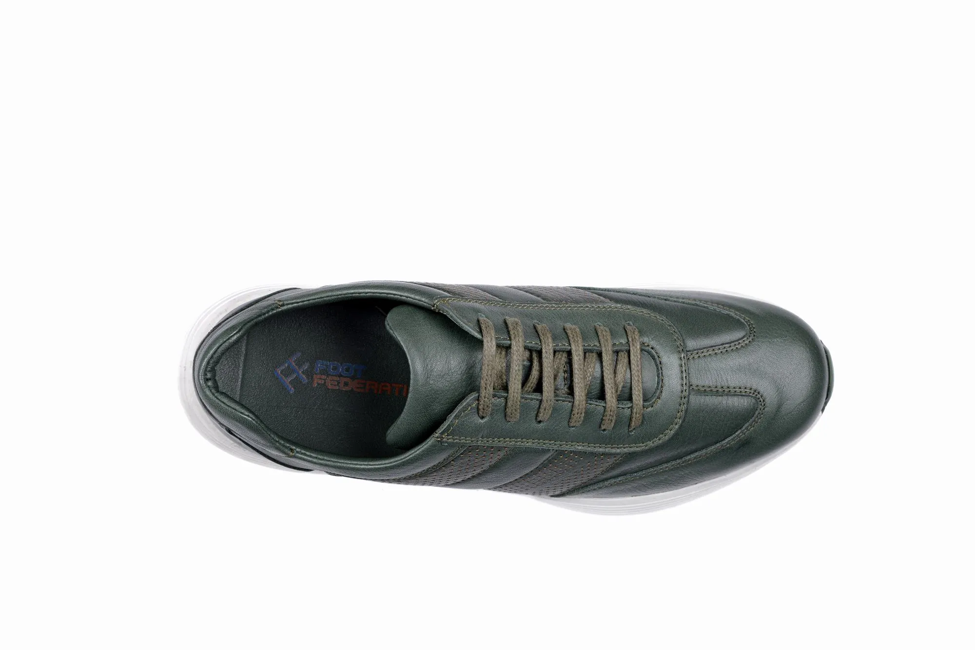 FOOT FEDERATION CITY LACE-UP SNEAKER MENS SHOE ARMY GREEN