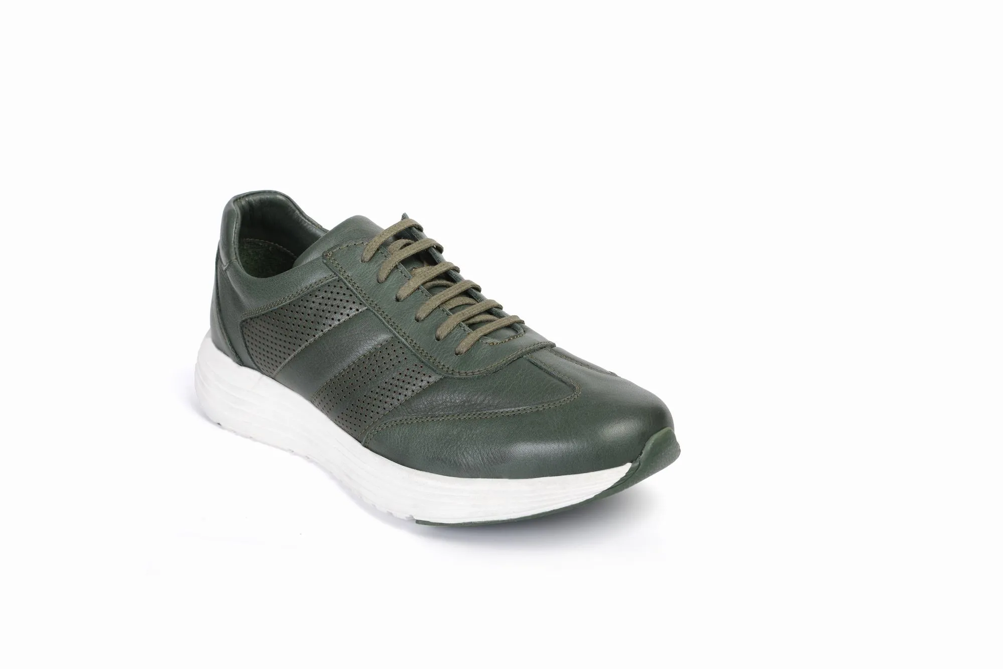 FOOT FEDERATION CITY LACE-UP SNEAKER MENS SHOE ARMY GREEN