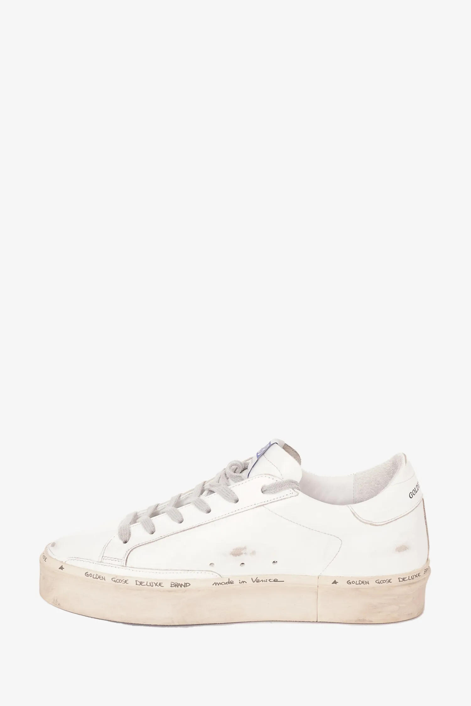 Golden Goose White Leather/Metallic 'Ball Star' Sneakers Size 39