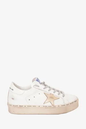 Golden Goose White Leather/Metallic 'Ball Star' Sneakers Size 39
