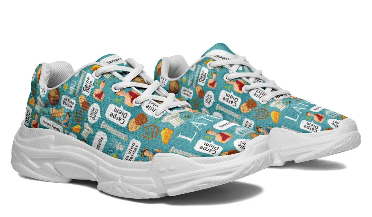 Latin Phrases Chunky Sneakers