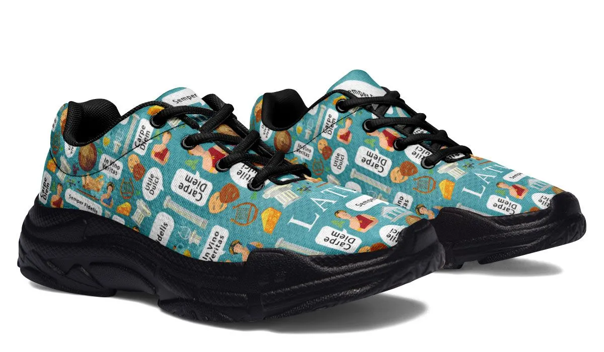 Latin Phrases Chunky Sneakers