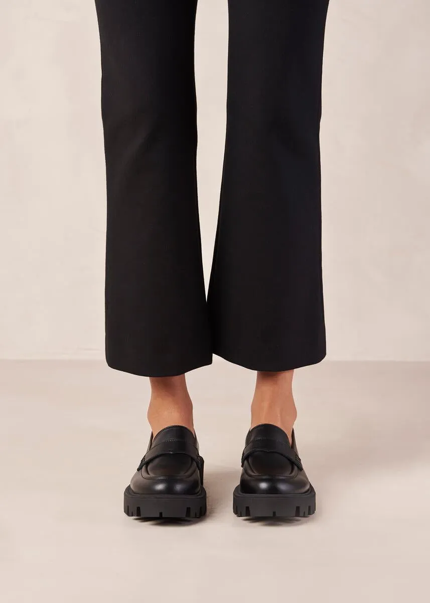 leather loafers - obsidian - black