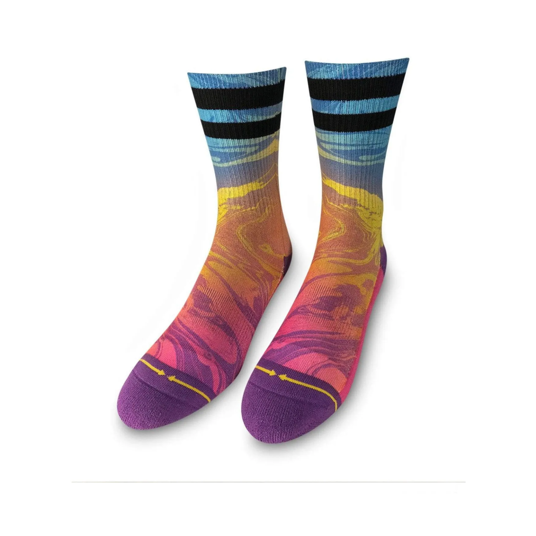 Marbled Stripe Crew Sock