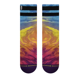 Marbled Stripe Crew Sock