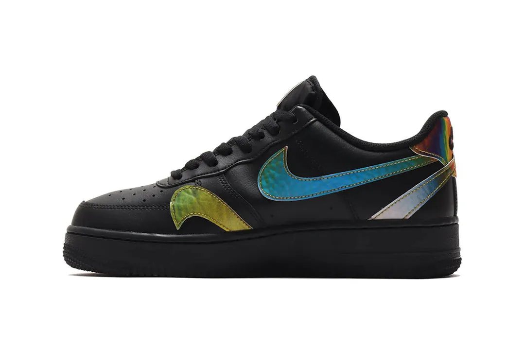 Men's Nike Air Force 1 '07 LV8 "Misplaced Swoosh" (Black/Multicolor)(CK7214-001)