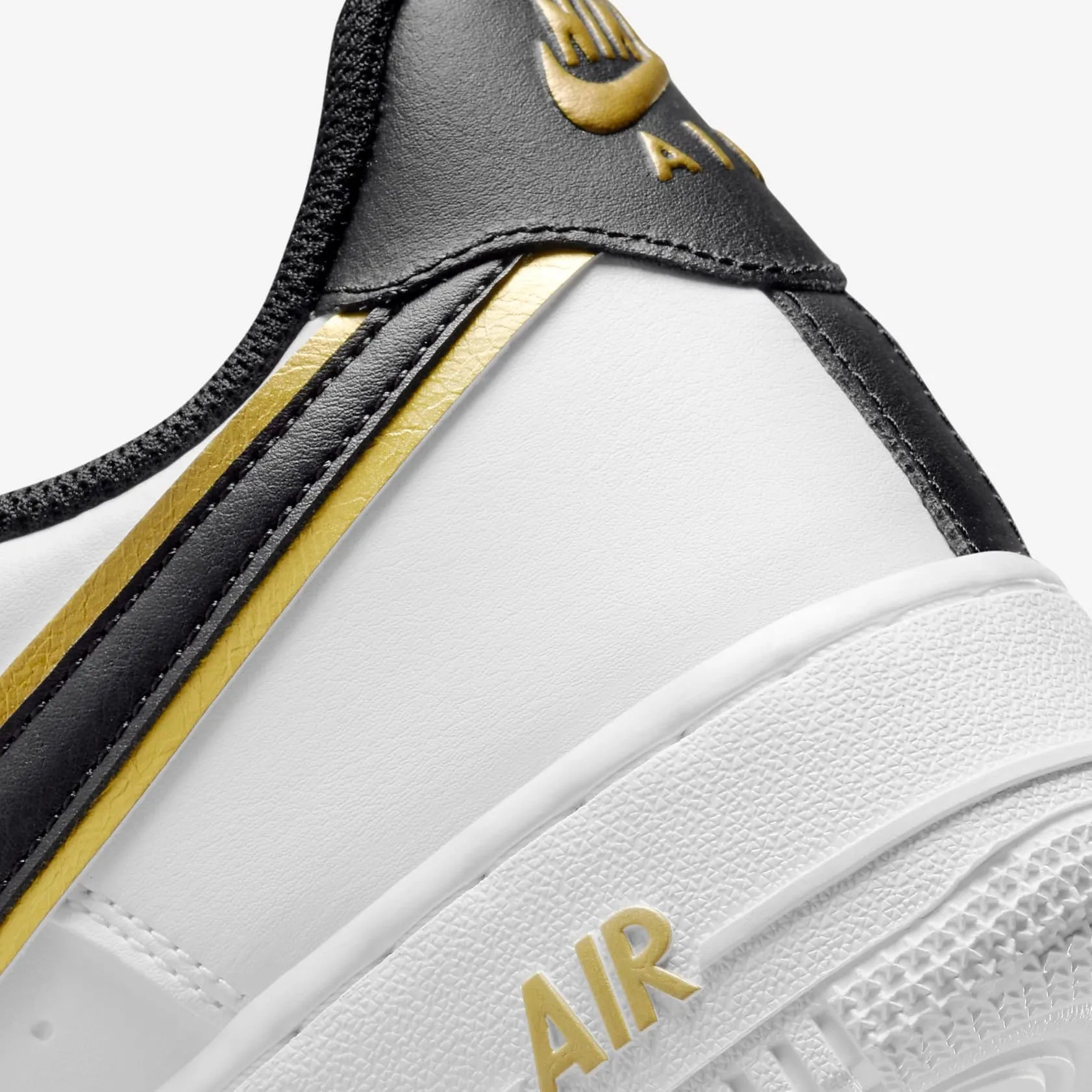 Men's Nike Air Force 1 Low Essentials "White Black Gold" (DA8481-100)