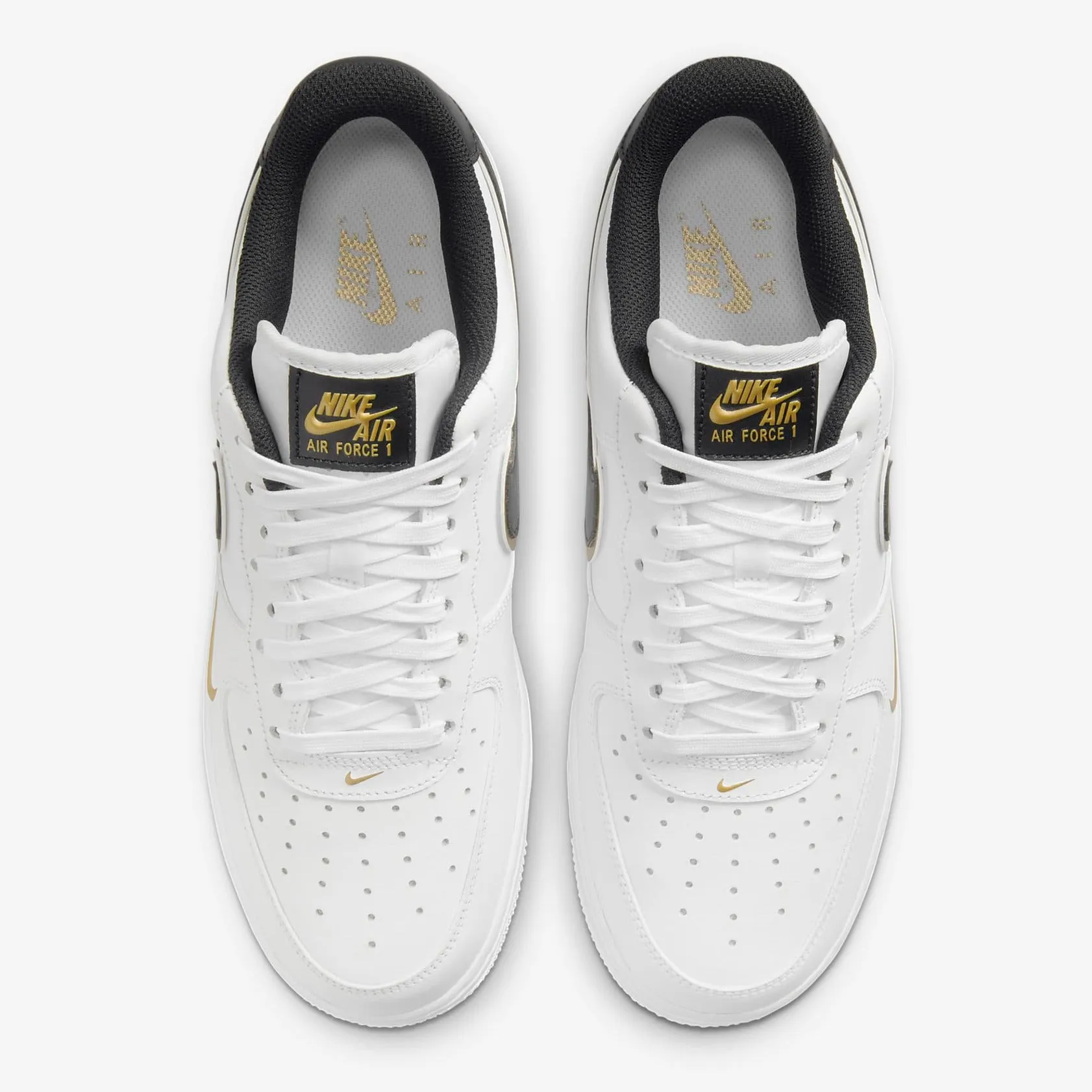 Men's Nike Air Force 1 Low Essentials "White Black Gold" (DA8481-100)