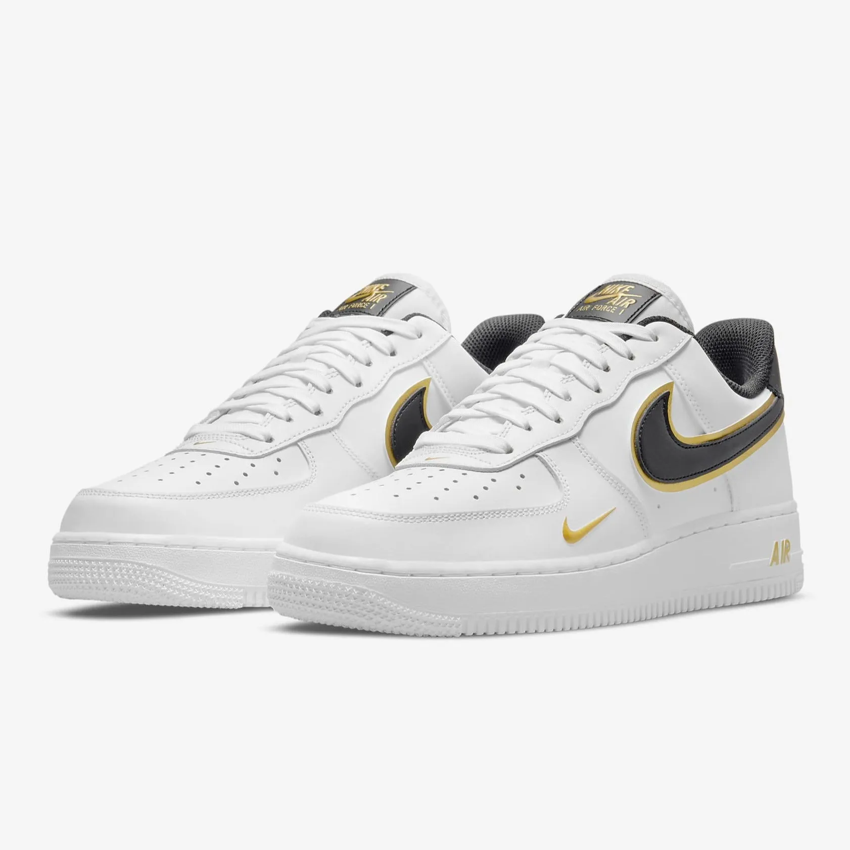 Men's Nike Air Force 1 Low Essentials "White Black Gold" (DA8481-100)