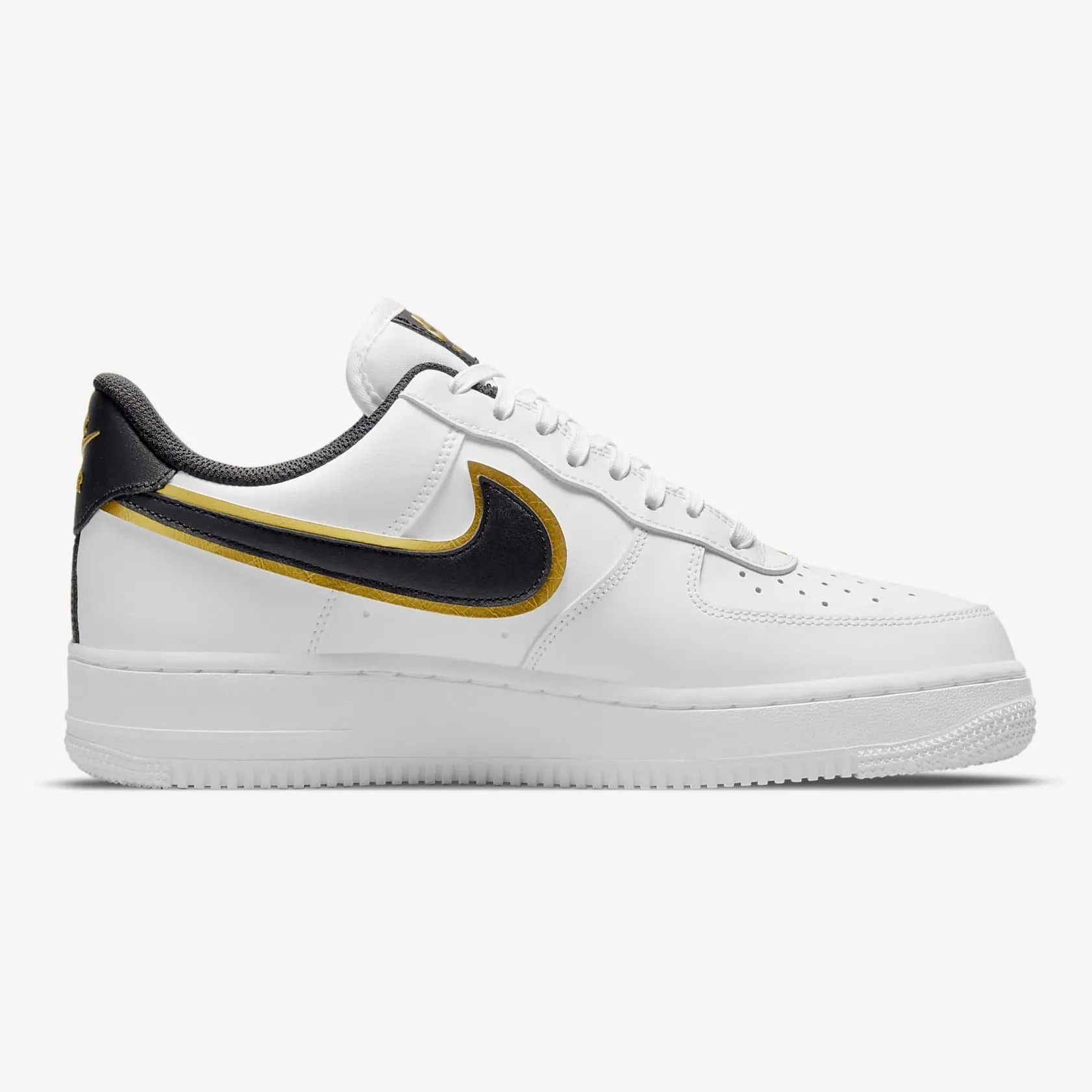 Men's Nike Air Force 1 Low Essentials "White Black Gold" (DA8481-100)