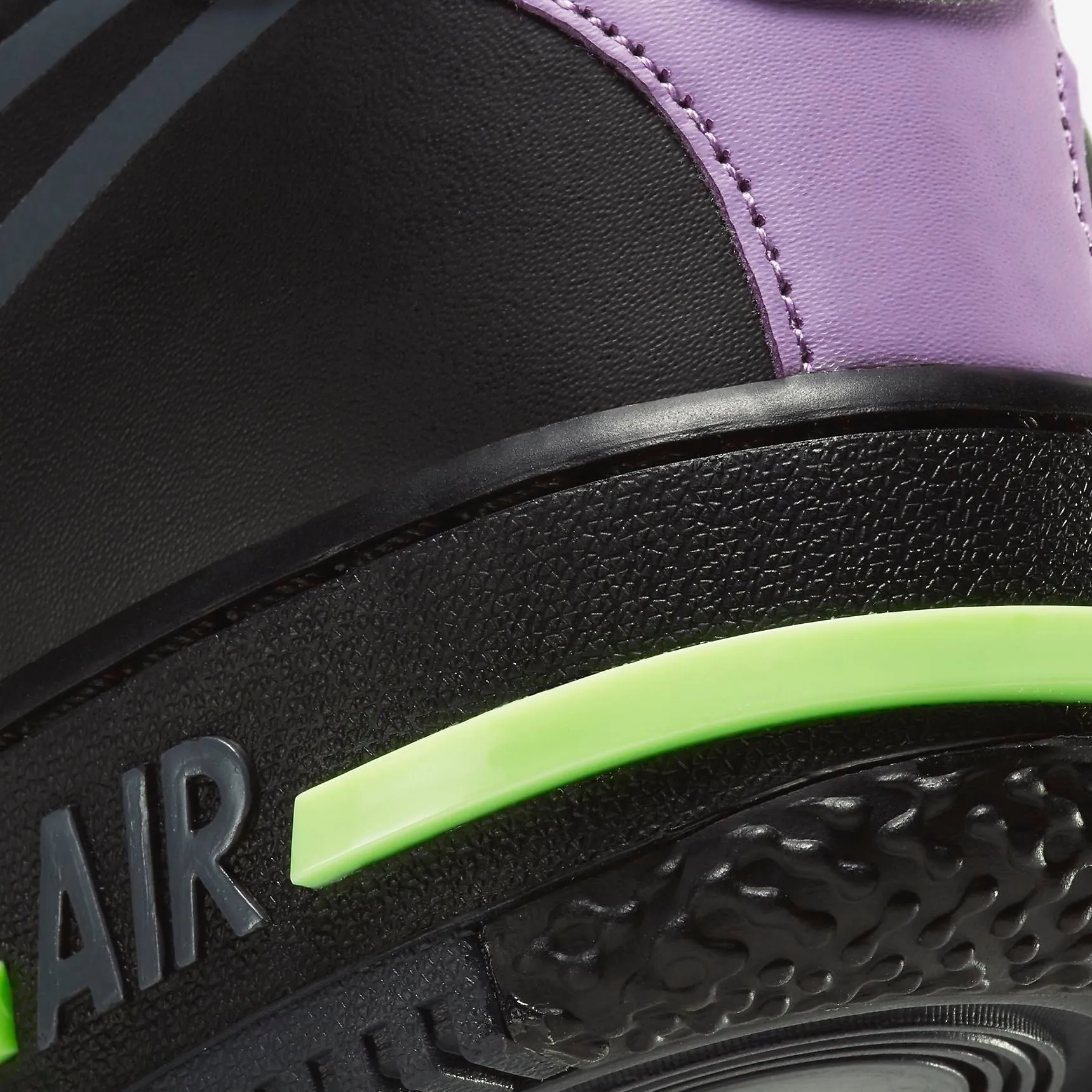 Men's Nike Air Force 1 React (Black/Violet Star/Barely Volt/Anthracite)(CD4366-001)