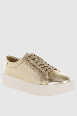 Metallic Pleather Chunky Sneakers