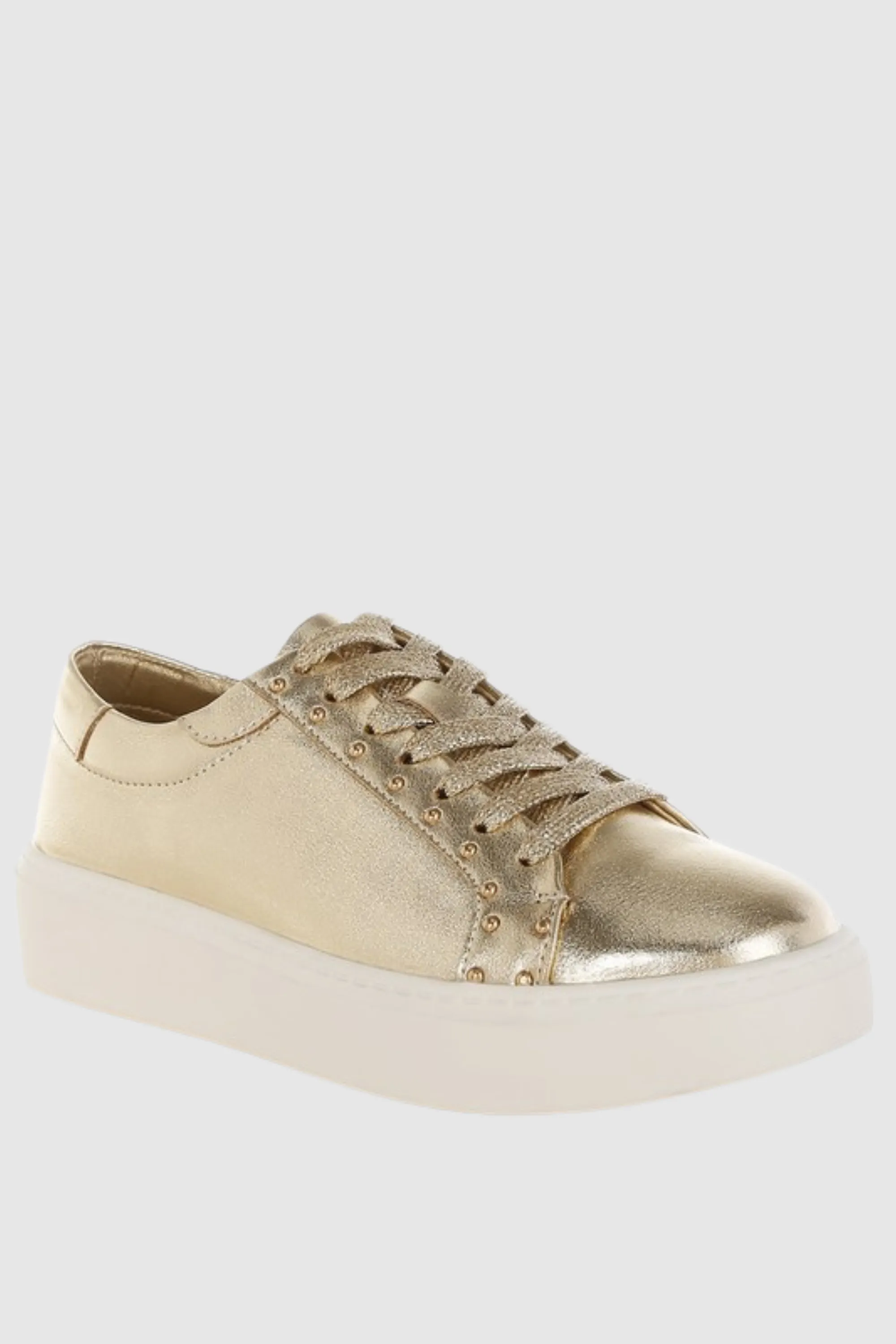 Metallic Pleather Chunky Sneakers