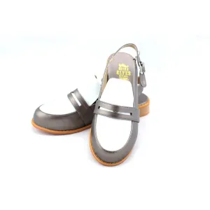 Michelle grey masculine penny ball flats