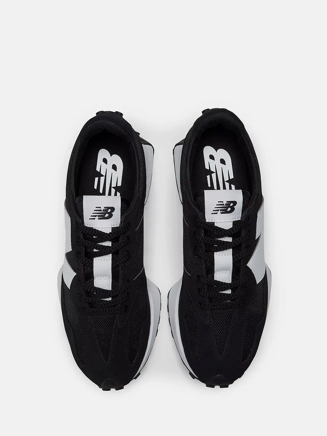 New Balance 327 sneakers nero con logo bianco