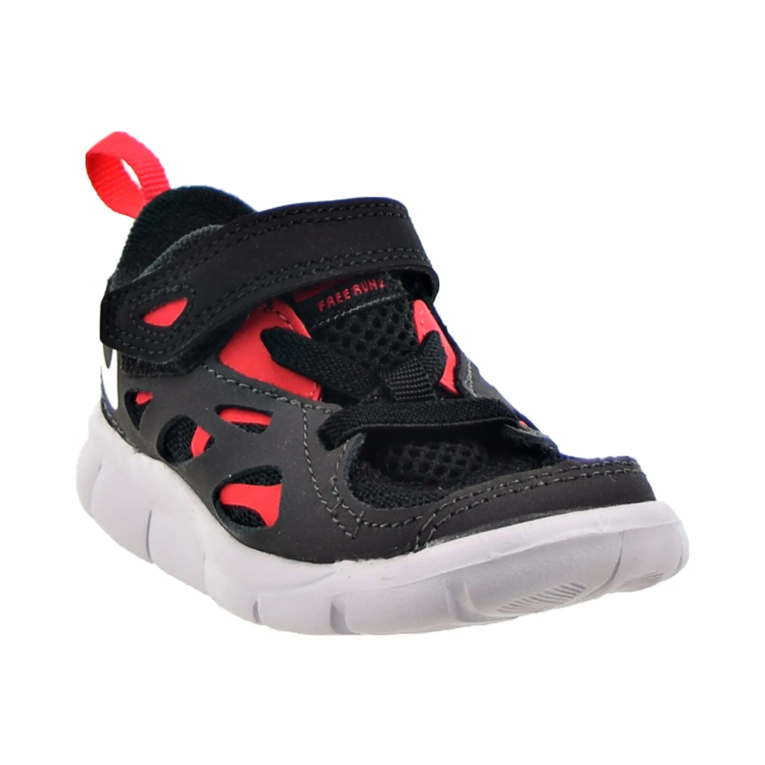 Nike Free Run 2 (TD) Toddler's Shoes Black-Siren Red-Medium Ash-White