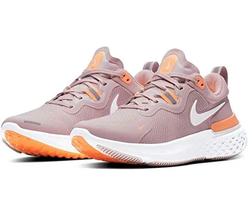 Nike Women's React Miler Champagne White Orange Pulse Barely Rose Running Shoes-6 UK (8 US) (CW1778-602)