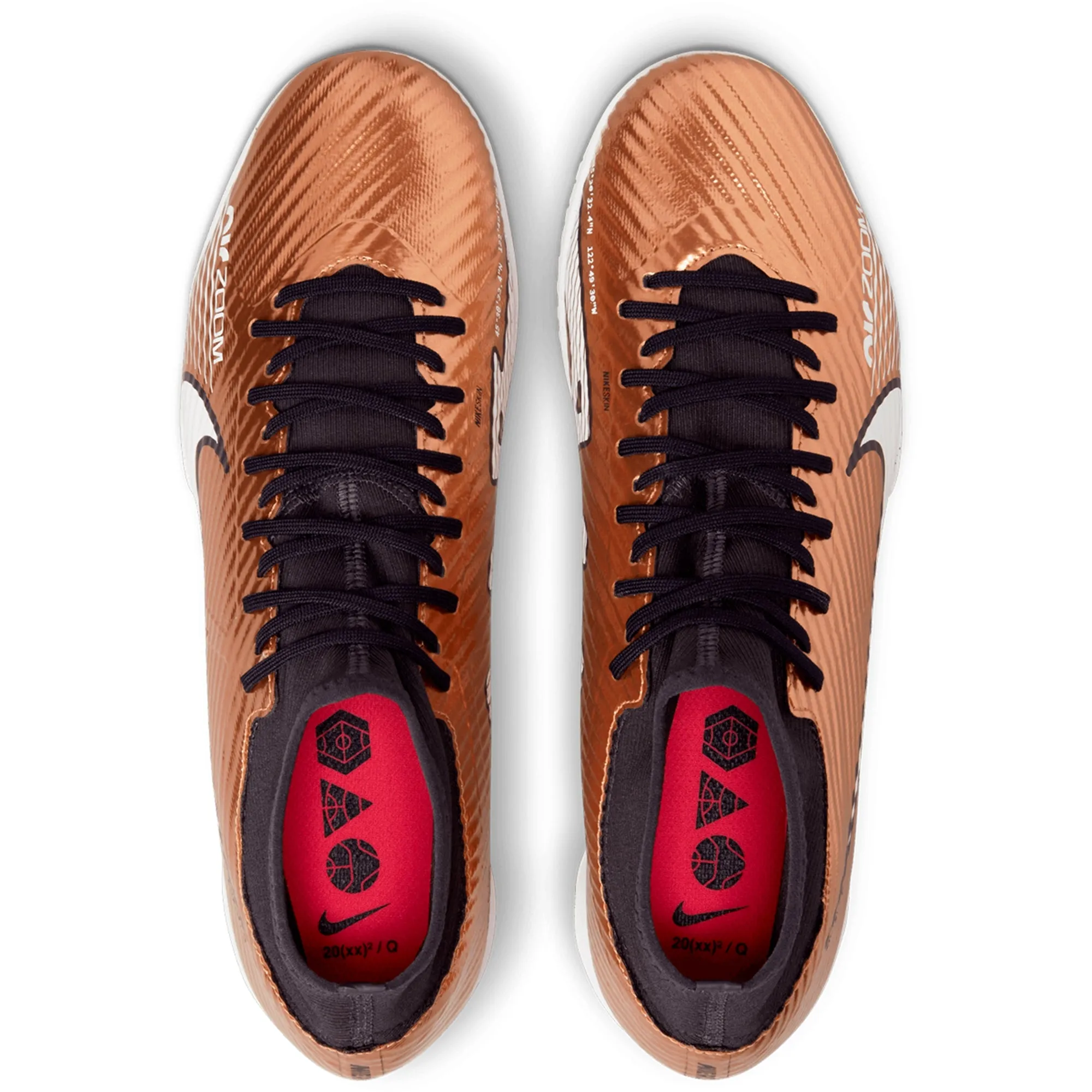 Nike Zoom Mercurial Superfly 9 Academy IC Indoor Soccer Shoes - MetallicCopper