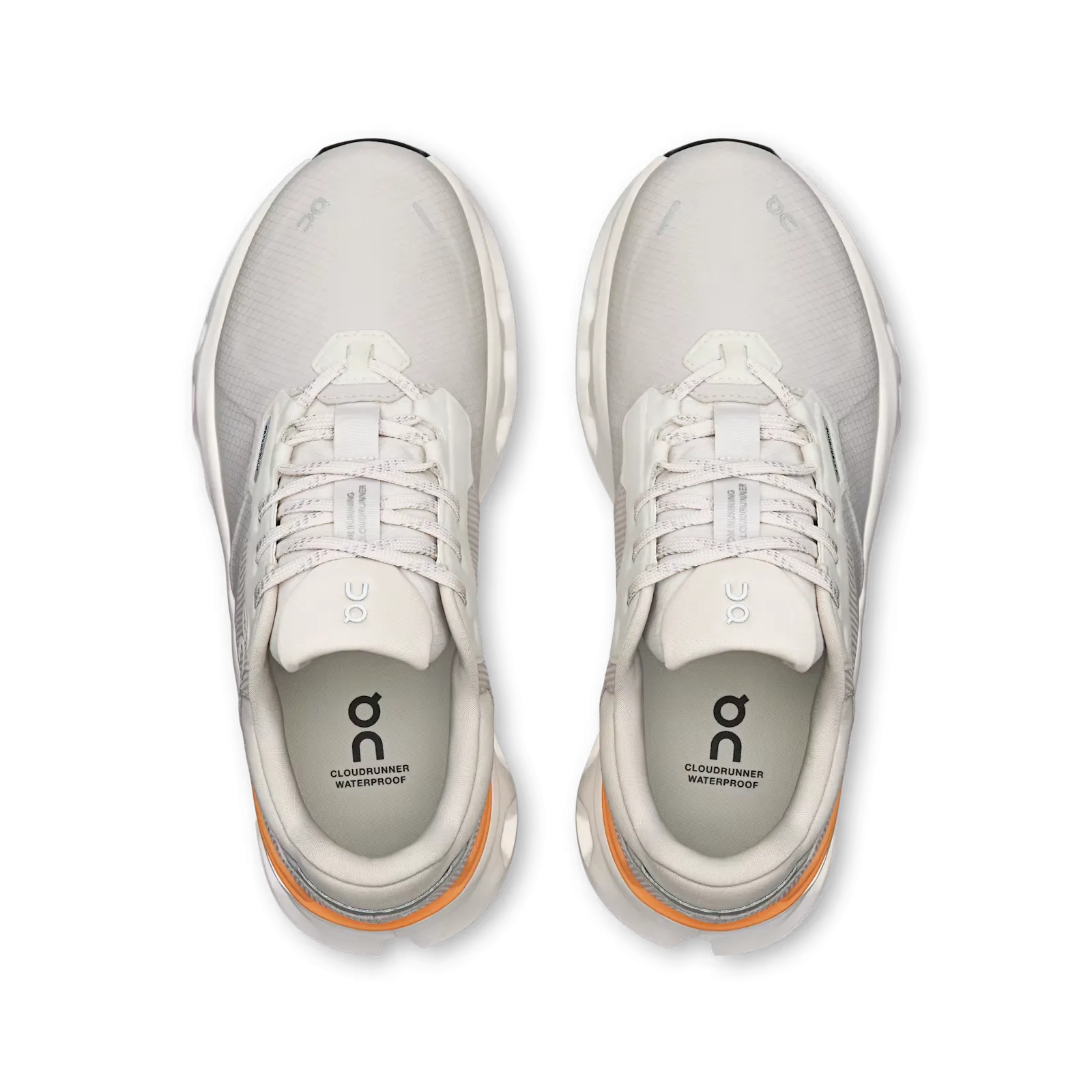 On Running Women's Cloudrunner 2 Waterproof Sneaker in Wolf/Tangerine
