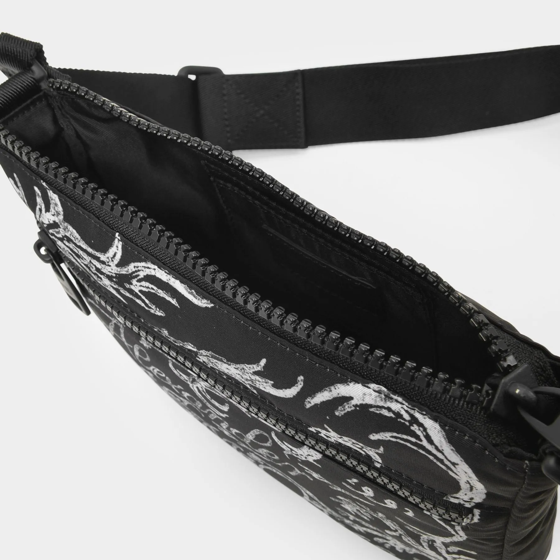 Phone Bag in Black Canvas