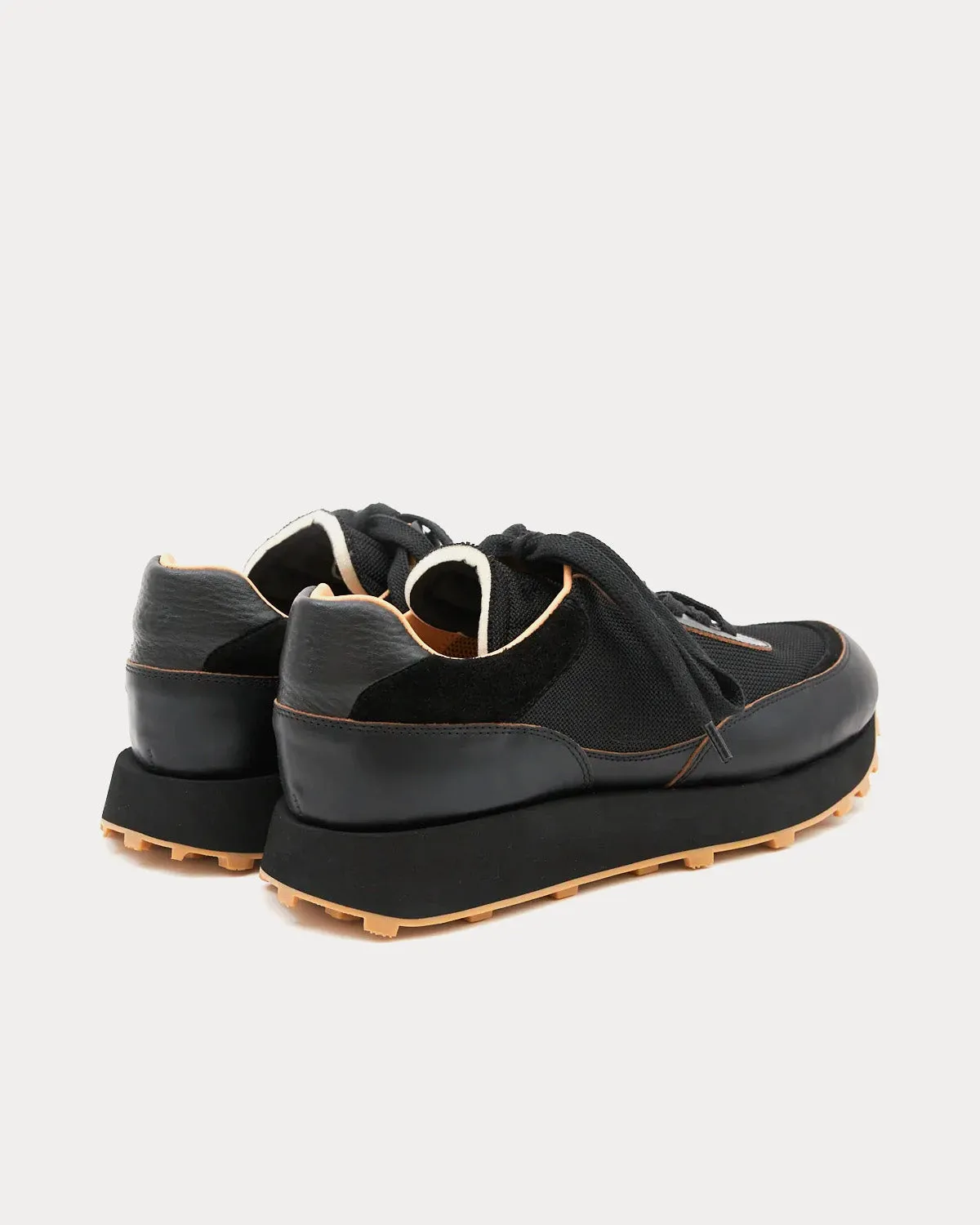 R-Type 01 Chromexcel Leather Mesh Black Low Top Sneakers