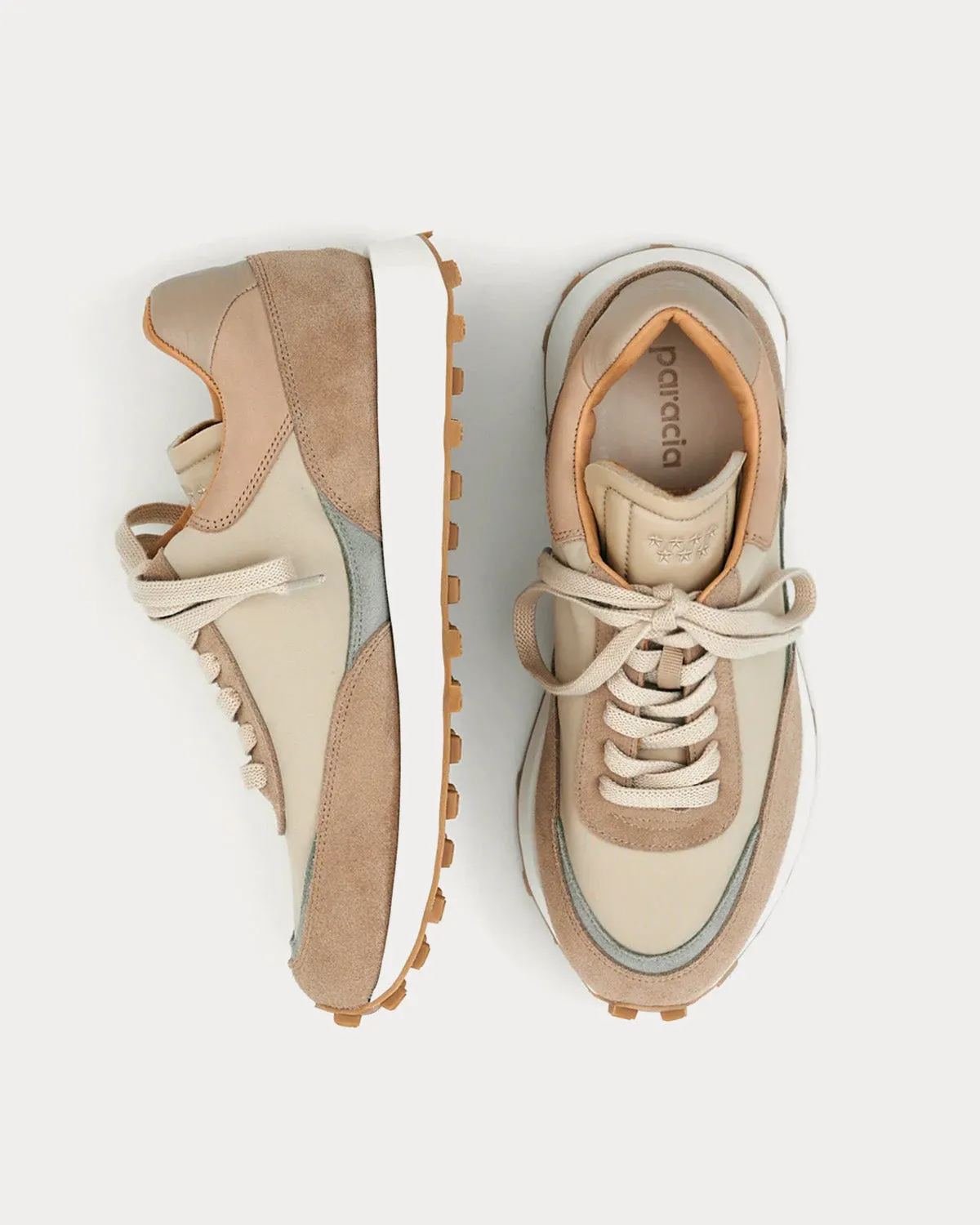 R-Type 01 Repello Suede Cotton Beige Low Top Sneakers
