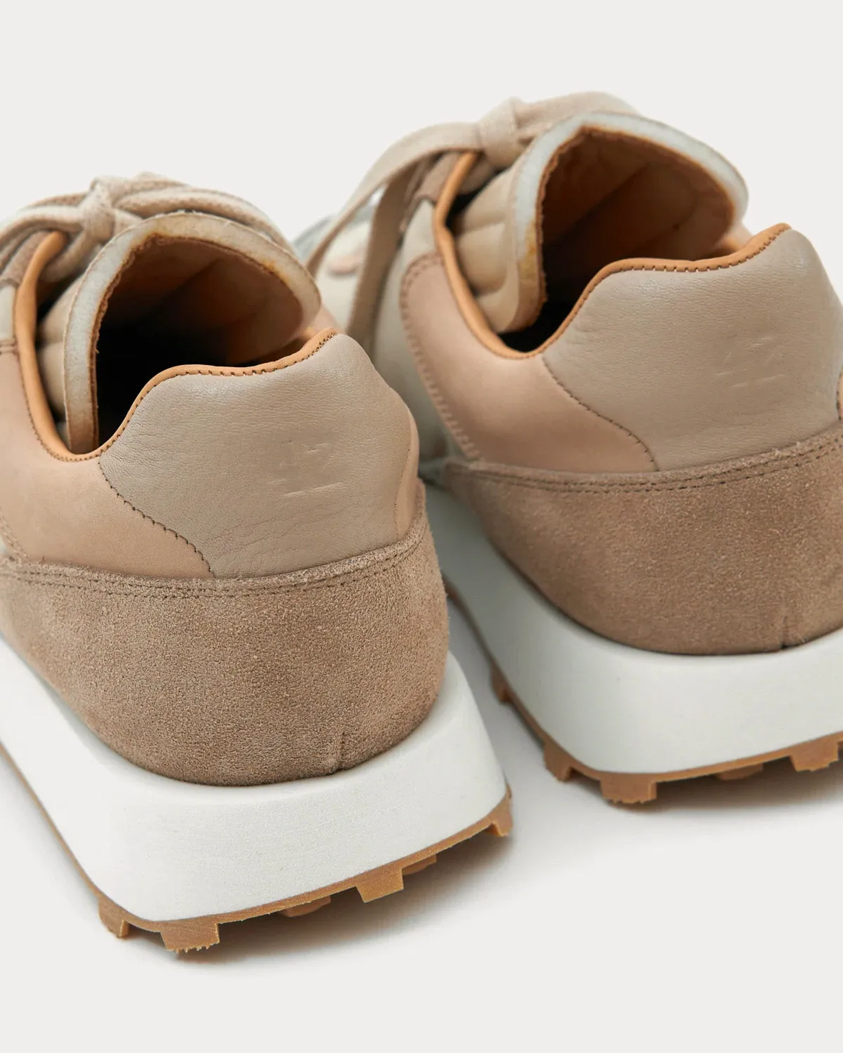 R-Type 01 Repello Suede Cotton Beige Low Top Sneakers