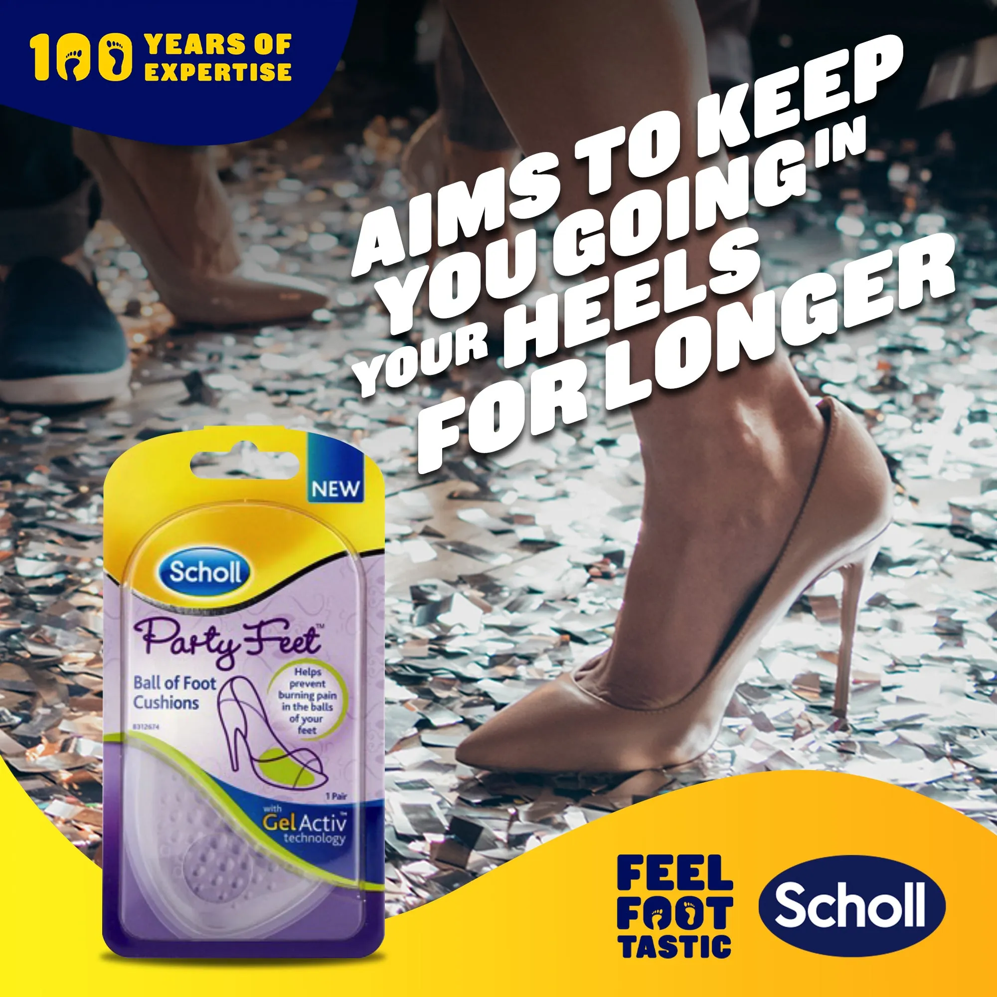Scholl Party Feet Inserts Ball of Foot Cushion