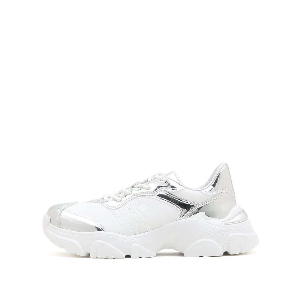 Silvery-White Wide Fit St Chunky Sneakers