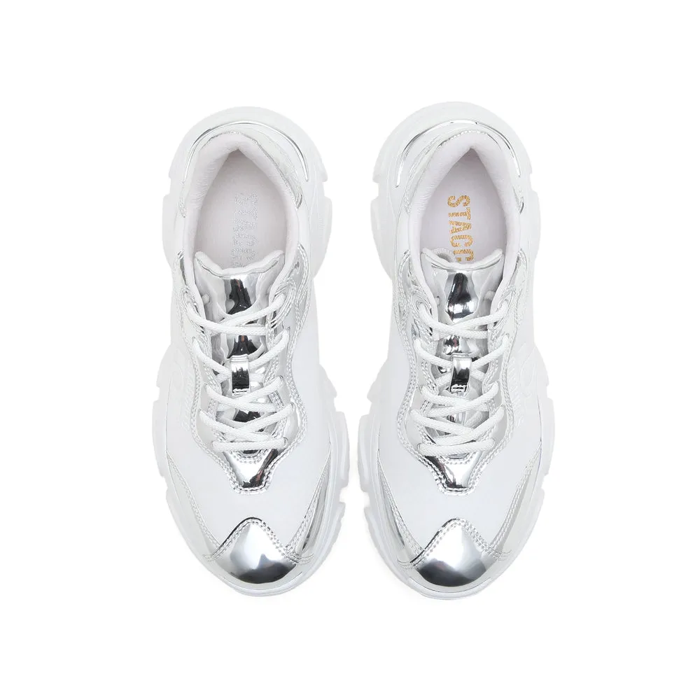 Silvery-White Wide Fit St Chunky Sneakers