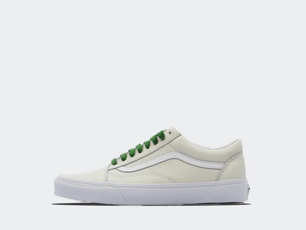 Vans Old Skool (Mono Leather) White/Green VNA3WKT3ZW.WHT CLEARANCE