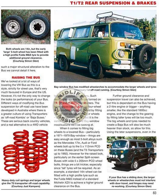 Volkswagen Bus Modify Suspension Brakes Chassis For High Performance Book VW