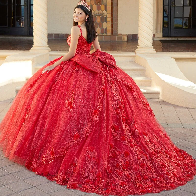 Wenkouban  Sequins Quinceanera Dresses  Sweet 15 Ball Gowns Crystal Bow Flower Lace Luxuy Girls Birthday Evening Formal Party Beaded Women
