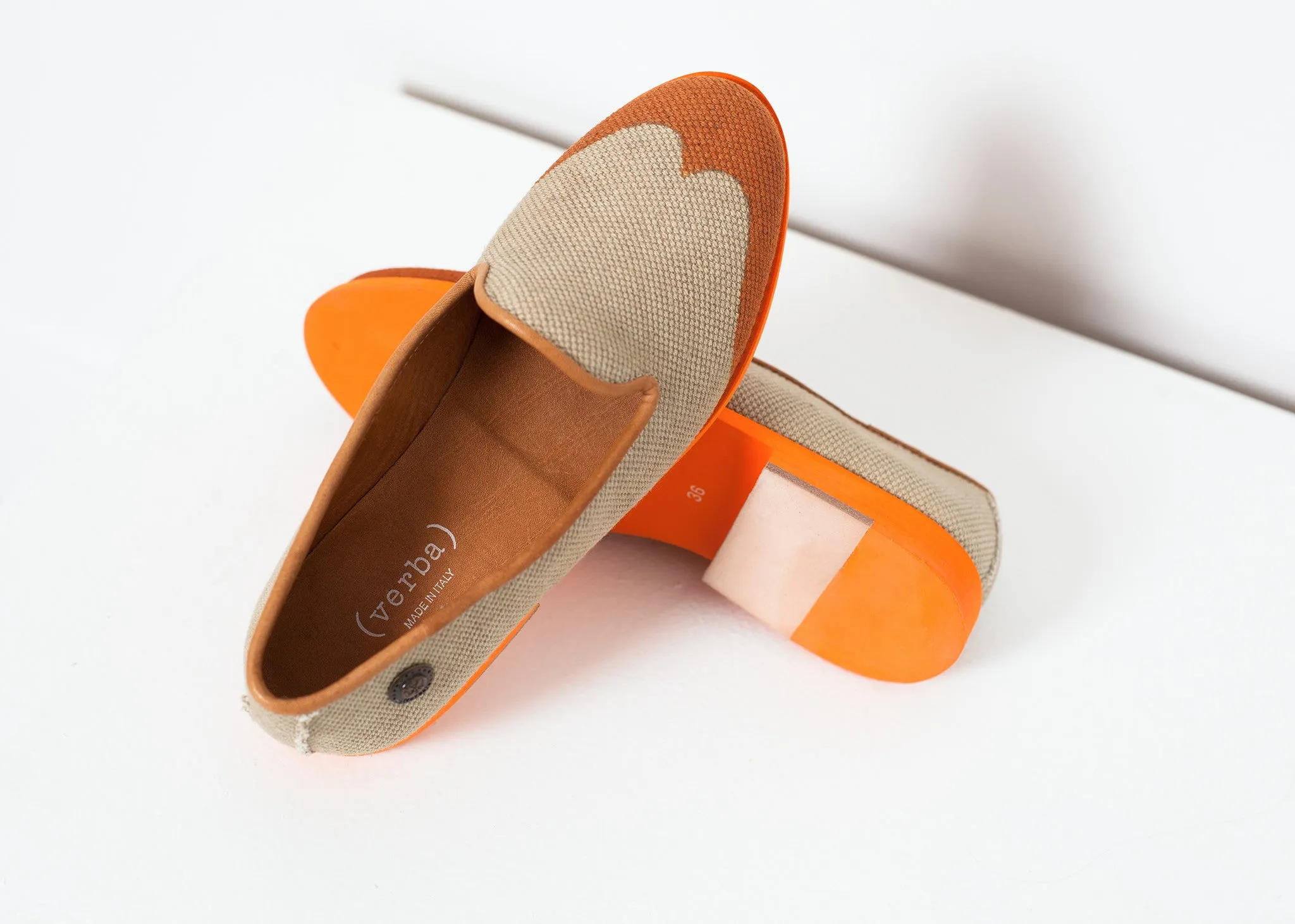Wingtip Loafer in Orange - A Stylish and Fashionable Choice