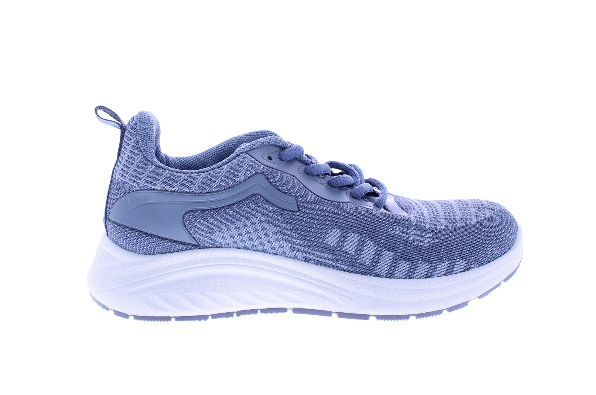 Women Two Tone Fly Knit Lace Up Sneaker
