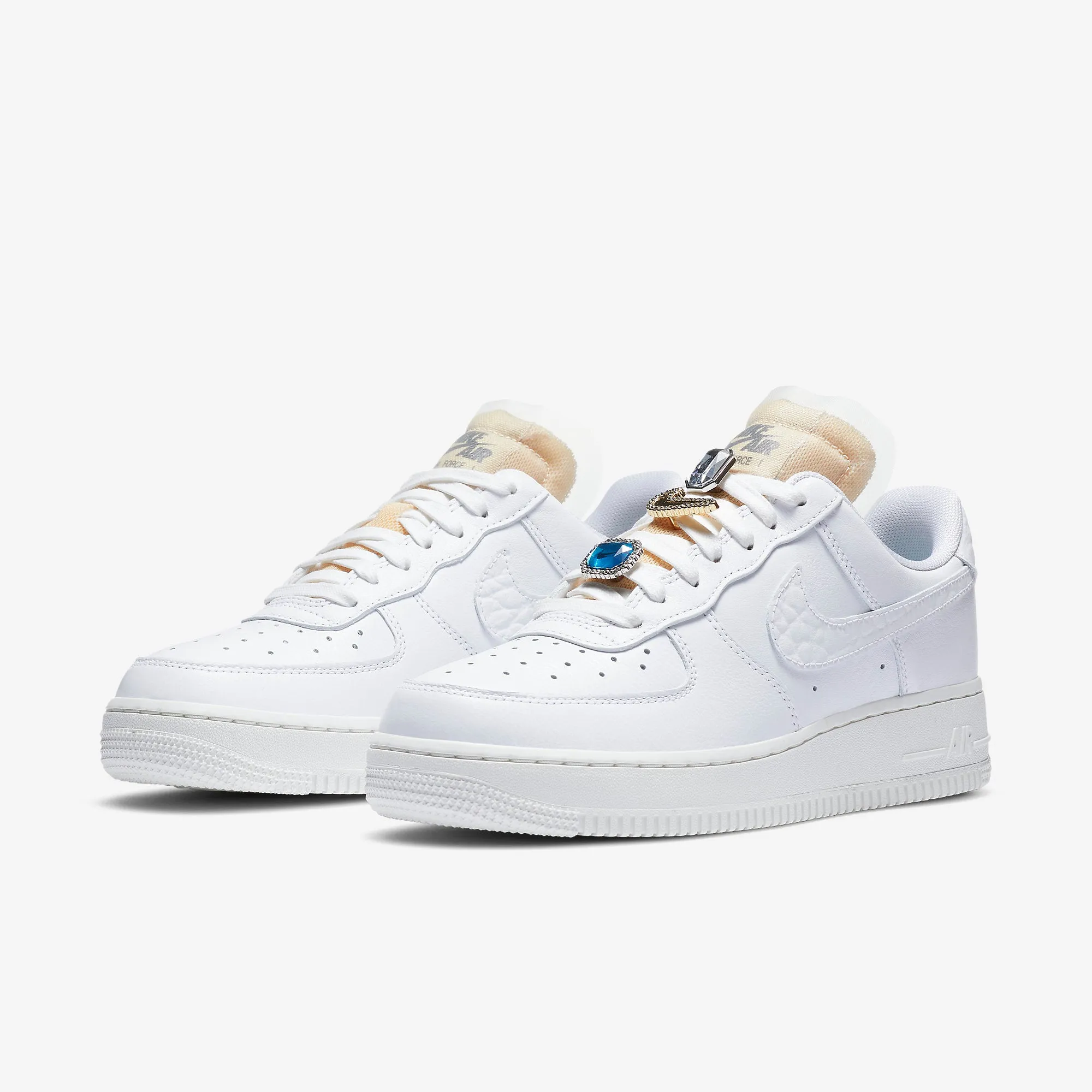 Women's Nike Air Force 1 '07 LX "Bling" (Summit White/Onyx)(CZ8101-100)